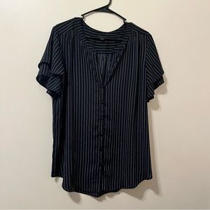 ANN TAYLOR PINSTRIPE BLOUSE